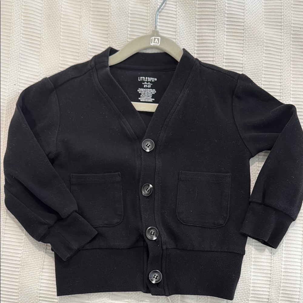 LIKE NEW little bipsy Black Kids Cardigan